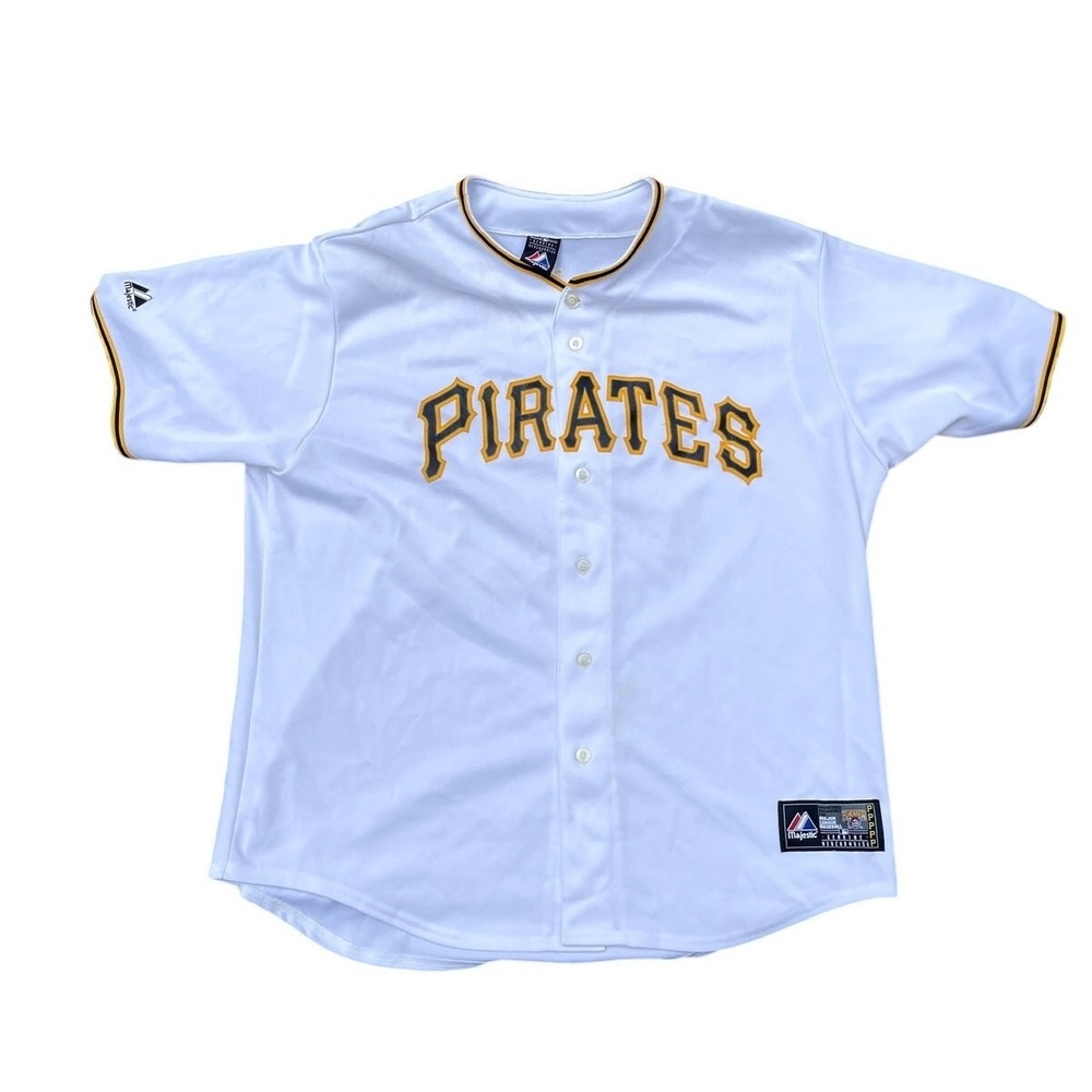 Garrett Jones Pittsburgh Pirates MLB #46 Jersey Mens XL Majestic White